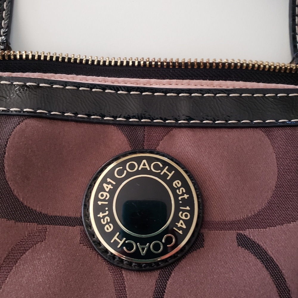 Coach purse with scarf.